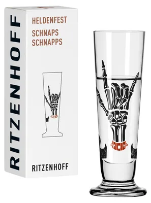 Produktbild von Ritzenhoff Heldenfest Schnapsglas #18 52 ml Kristallglas Kupfer Motiv