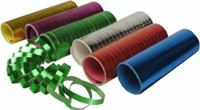 Produktbild von Papstar Luftschlangen 4 m farbig sortiert "Metallic", 30 Stück