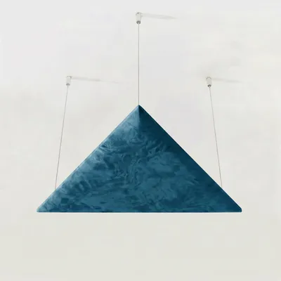 Imagen del producto de Paquete de 2 paneles acústicos de terciopelo con sistema de montaje "DELTA-Velvex" | Absorción de sonido y control de eco para el hogar y la oficina [Azul]
