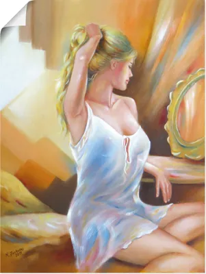 Produktbild von ARTland Poster Sexy Frau am Spiegel Größe: 30x40 cm