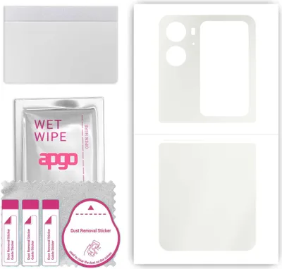 Produktbild von apgo Rückseite Schutzfolie, Matt, kompatibel mit Oppo Find N2 Flip, Hinten Hydrogel-Displayschutzfolie mit Positionierhilfe, kratzfest, einfache Montage