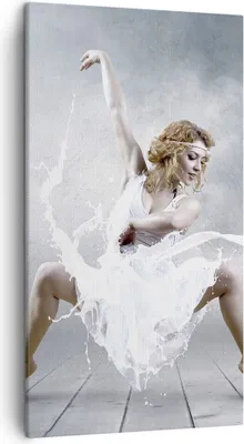 Produktbild von Bild auf Leinwand - Leinwandbild - Frau Tänzerin Ballett - 45x80cm - Wand Bild - Wanddeko - Leinwanddruck - Bilder - Kunstdruck - Wanddekoration - Leinwand bilder - Wandkunst - PA45x80-2665