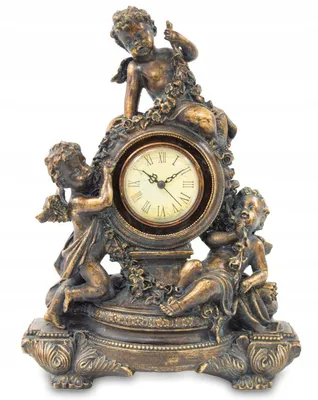 Image de Horloge de cheminée Horloge de table 29x21cm Horloge décorative Ange Rétro Style debout