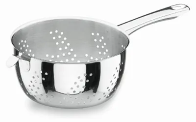 18 cm Sieb aus Edelstahl, spülmaschinenfest, silber