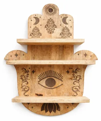Immagine prodotto di Mensola da parete a forma di mano di Fatima (Hamsa)