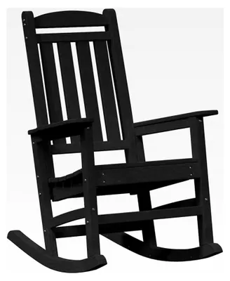 Produktbild von Garten Schaukelstühle 2 Stück Schwarz 70x92x107,5 cm HDPE