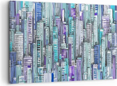 Produktbild von Bild auf Leinwand - Leinwandbild - Abstraktion modern - 100x70cm - Wand Bild - Wanddeko - Leinwanddruck - Bilder - Kunstdruck - Wanddekoration - Leinwand bilder - Wandkunst - AA100x70-3857