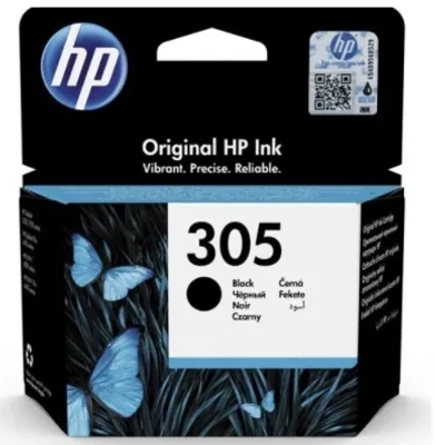 Obrázek produktu pro HP Černá originální inkoustová kazeta 305, Standardní výtěžnost, Černá, Inkoust na pigmentové bázi, 17,9 ml, 1 kusů, 120 str.