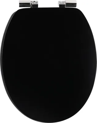 Produktbild von Wc-sitz mdf 18 zoll uni befestigungen abs chrom fallbremse - schwarz - Tendance