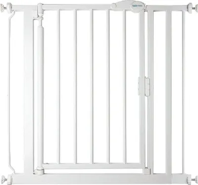 Produktbild von Safetots Druckmontage Selbstschließendes Treppengitter, 82.2cm - 89.2cm, Weiß