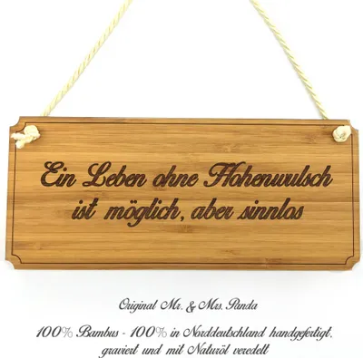 Produktbild von Mr. & Mrs. Panda wandtafel Hohenwulsch - Geschenk, Landhaus, Hinweisschild, Schild, Graviert, Türschild, Werbeschild, Firmenschild, Praxisschild, Geschenkidee, Shabby
