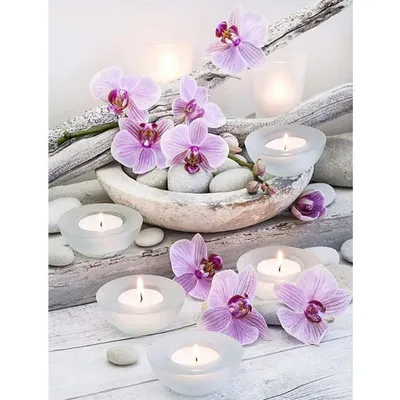 Produktbild von Diamond Painting, 5D Diamant Stickerei Full Drill Phantom DIY Dekoration Malerei Kreuzstich Kit (Orchidee, 30 x 40 cm)