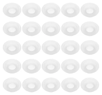 25 Silikon-Dichtungen für Schraubverschlüsse, weiß, Ø 25 mm