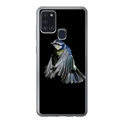 Produktbild von MuchoWow® Handyhülle Schutzhülle Hülle für Samsung Galaxy A21s Vögel - Federn - Schwarz Silikon Softcase Handy Hülle - Hartschale