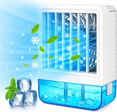 Obrázek produktu pro Mini klimatizace Stolní ventilátor Tichý vodní chladič 800ml LED