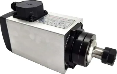 Productafbeelding van 3KW ER20 luchtgekoelde spindelmotor, 18000 RPM, met precisie conische booropening, eenvoudige spindel