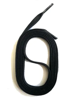 Produktbild von SNORS gewachste Schnürsenkel flach - SCHWARZ - 6-7mm - 130cm