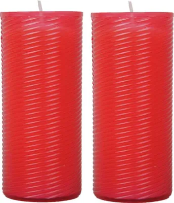 Produktbild von 2 Ersatzkerze / Nachfüller N3 (Rot) in der Größe 13cm (Höhe) und Ø 5,8cm