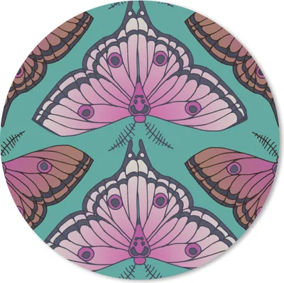 Produktbild von MuchoWow® Mauspad Mousepad Mädchen - Motten - Insekten - Muster - Mädchen - Kinder - Kinder - Kinder - Mädchen 20x20 cm - Mousepads - Maus Mat - Pad - Mausunterlage - Schreibtischmatte