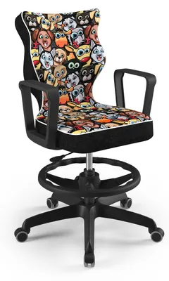 Produktbild von Jugend-Wachstumsstuhl Ergonomischer Schreibtischstuhl Für Körpergrösse 146-176 Cm, Norm Schwarz Storia 28, Mit Fussstütze