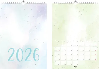 Produktbild von Bastelkalender Watercolor Fotokalender 2026