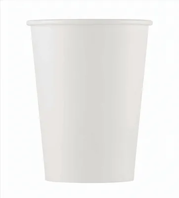 Obrázek produktu pro 10 papírových kompostovatelných jednobarevných kelímků bílých 200 ml