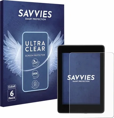 Produktbild von 6x Für Amazon Kindle Paperwhite 2018 (10. Gen.) Schutzfolie Savvies Displayschutz Display Schutz Folie Klar Transparent