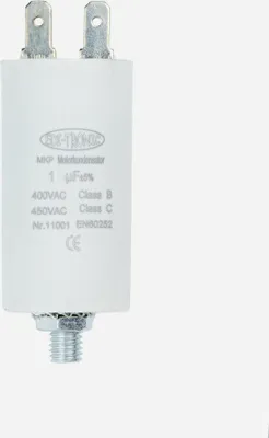 Obrázek produktu pro MKP Motorový kondenzátor, pracovní kondenzátor Rozběhový kondenzátor Kondenzátor 450V - Připojení: zástrčka - Hodnota: 1 µF
