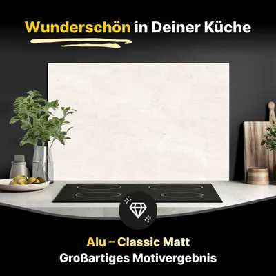 Produktbild von Spritzschutz Küchenrückwand aus Aluminiumverbund in Matt 100 x 50 cm Italienischer Marmor