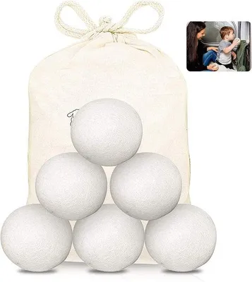 Produktbild von Famanu 6er Set Wolltrocknerbälle - nachhaltige Trocknerbälle aus 100% neuseeländischer Schafwolle