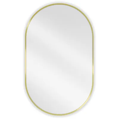 Zdjęcie produktu dla Mexen Loft lustro łazienkowe owalne 90 x 55 cm, rama złota - 9851-090-055-000-50