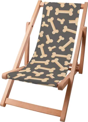 Produktbild von Dreamroots Kinder Liegestuhl klappbar Holz, Buchenholz bis zu 130 kg, Sonnenliege klappbar mit 3-stufiger Neigungsregulierung der Rückenlehne, Bones