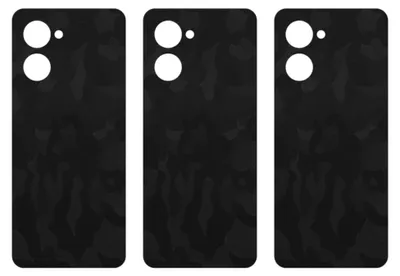 Produktbild von apgo Rückseite Schutzfolie, Skin, kompatibel mit Realme C33 2023, Hinten Displayschutzfolie aus Vinylfolie, kratzfest, einfache Montage - Schwarzes Tarnmuster
