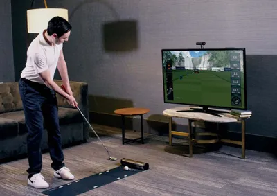 Produktbild von ExPutt EX500D Golfsimulator ausschließlich für das Putten, präzise & macht Spaß, ideal für zwischen durch ob im Büro oder Zuhause, aufgebaut in 90 sec