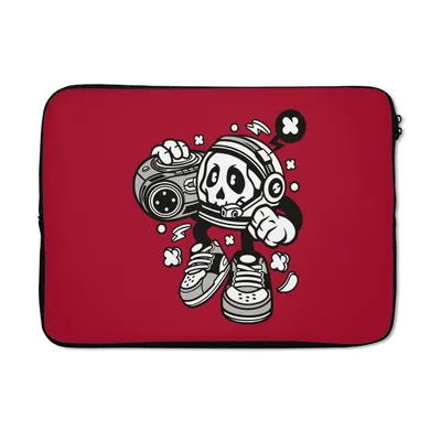 Produktbild von MuchoWow® Laptop Hülle 14 ZollRadio - Rot - Vintage Laptoptasche - Laptoptasche - Stoßsicher - Schutzhaube