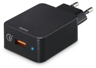 Produktbild von Hama Schnellladegerät USB-A, 19,5 W, Schwarz