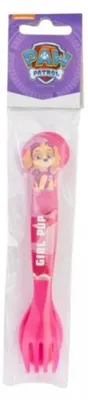 Imagen del producto de Paw Patrol, set de cubiertos de plástico para niñas, 2 piezas: tenedor y cuchara