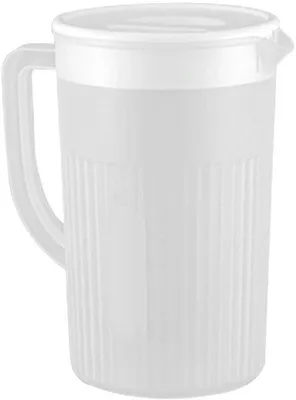 Produktbild von Wasserkanne mit großem Fassungsvermögen – Wasserkanne mit Deckel – Trinkkanne – Kühlbox-geeignet – 2,7 Liter – Hitzebeständig – Trinkkanne