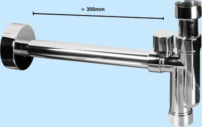 Produktbild von Design Siphon Sifon McAlpine CAT32V-CB mit Reinigungsöffnung und Belüftung 1 1/4" 32mm Abgang
