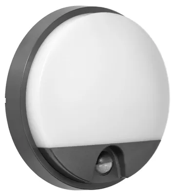 Bewegungsmelder-Wandleuchte 140° 1100lm 15W 4000K IP54, Grau