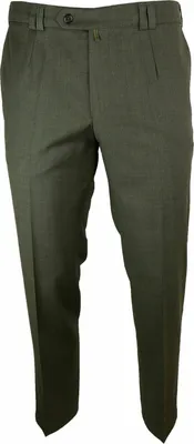 Produktbild von Herren Stoffhose Grau, schlichtes Design, Knopfverschluss, Gürtelschlaufen