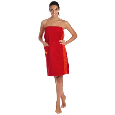 Produktbild von Egeria Damensarong Ben Sarong l Größe L l Farbe 246 Crimson l Reine Baumwolle