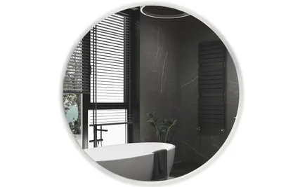 Zdjęcie produktu dla Lustro ścienne łazienkowe okrągłe 60 cm z LED PODŚWIETLANE biały ciepły