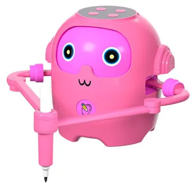Productafbeelding van Zimilo kindertekenrobot, interactieve tekentrobot met 100 NFC-kaarten, automatische tekenfunctie, leerspeelgoed voor kinderen in de voorschoolse leeftijd, roze