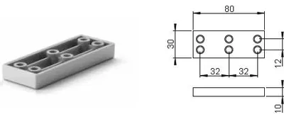 Produktbild von Möbelbein FP007 10 mm grau