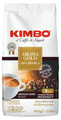 Image de KIMBO AROMA GOLD 100% ARABICA 1KG - Ganze Bohnen