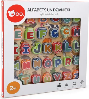 Produktbild von Alphabet und Tiere Lernpuzzle aus Holz für Kinder