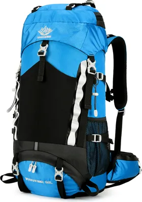 Produktbild von 60 l wasserdichter leichter Wanderrucksack Camping Reisen Tagesrucksack mit Regenschutz Outdoor Sporttasche