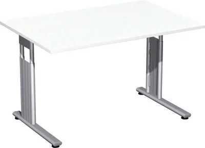 Produktbild von Schreibtisch C Fuß Flex Maße: 1.200 x 680-820 x 800 mm weiß