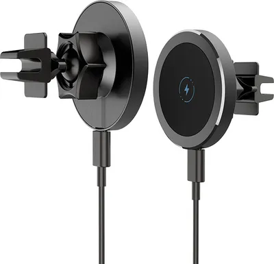 Produktbild von 15w Auto Telefonhalter Mount Wireless Ladegerät Magnet Ladestand schwarz
